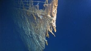 titantic shipwreck bow EYOS Expeditions dive Five Deeps