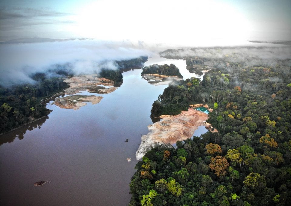 Essequibo River drone shot