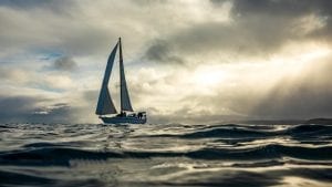 elixir boat ocean sailing sunset