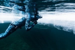 Ice diving, freediving, Canada, free diver