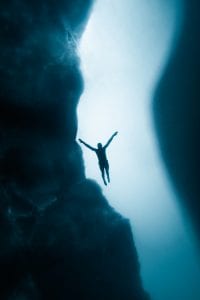 Ice diving, freediving, Canada